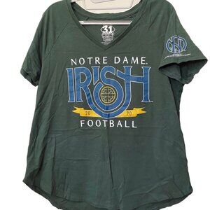 University of Notre Dame The Shirt Project 2020 Women's V-Neck Tee Shirt, Large